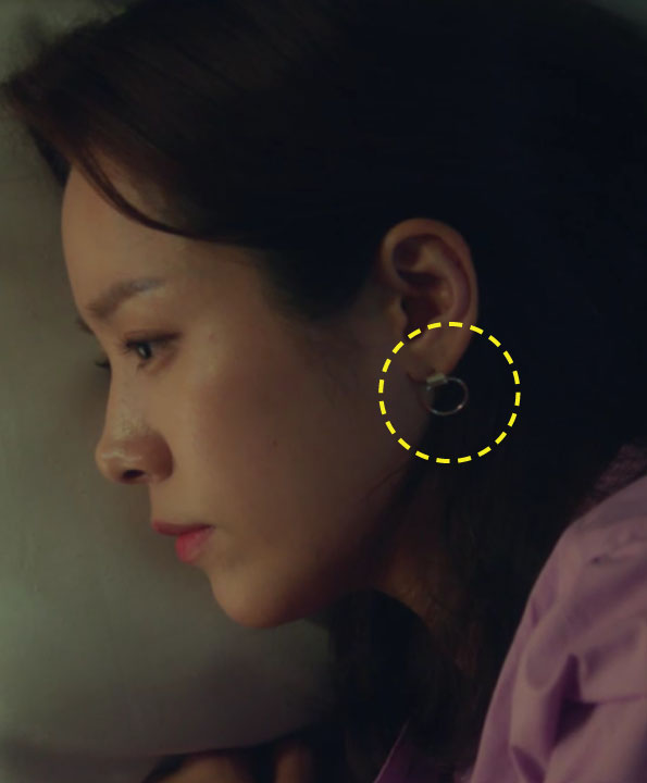 [한지민착용] Pipe o-ring earrings