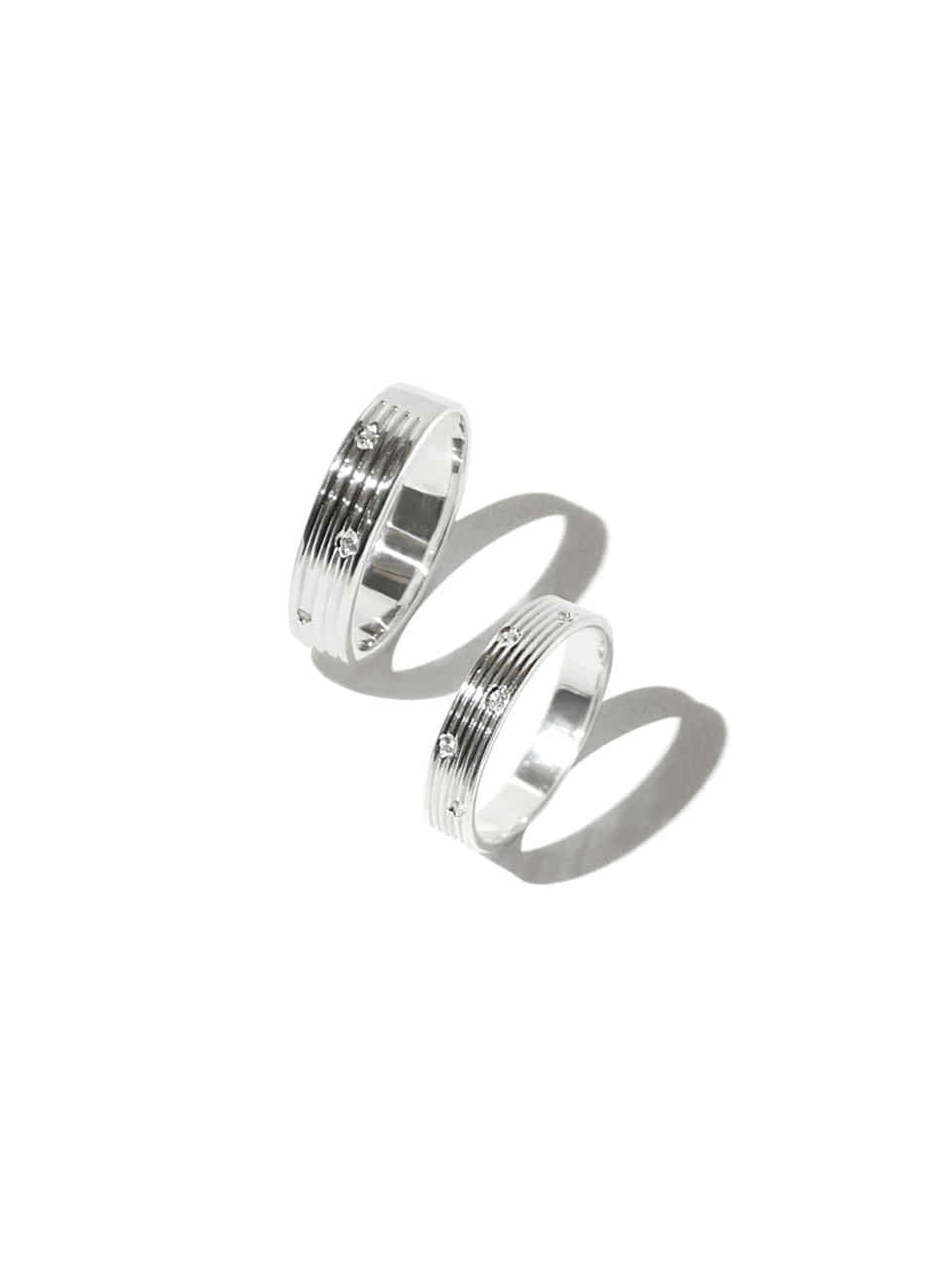 Falling snow couple ring  (Sterling silver 925)